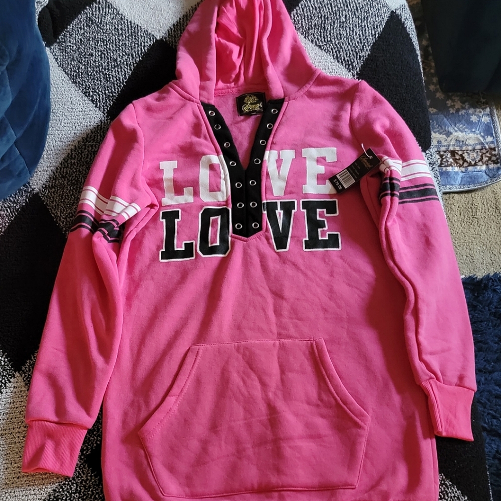 Women/Juniors Pink Fleece Top/Dress